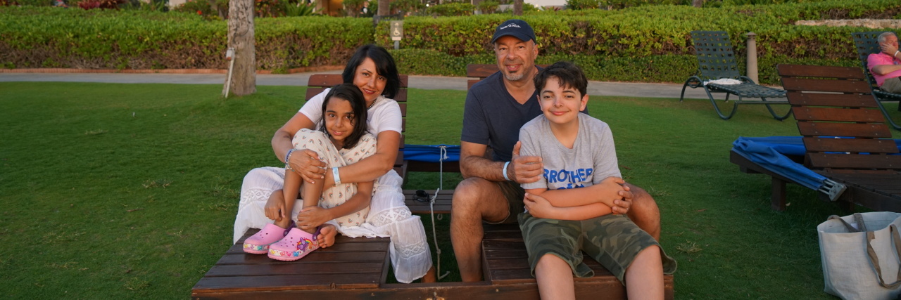 Pandemic Pushes Parents of Kids With Disabilities to Breaking Point Lilian Ansari of Oakland with her husband Saied, daughter Atrina, 11, and son Ardalon, 15, on vacation before the pandemic.