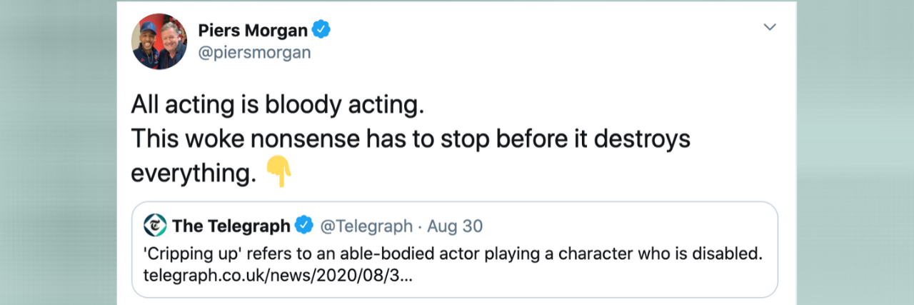 Piers Morgan Criticizes Insisting Disabled Actors Get Cast in Disabled