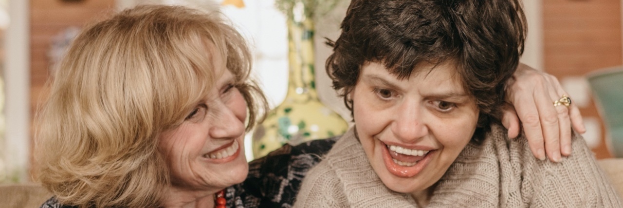 How COVID-19 Has Made Care Political as Well as Personal Eva with her daughter who has intellectual disabilities.