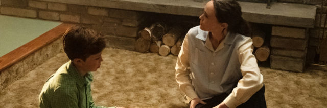 Harlan and Vanya sitting on the floor playing with toys in "The Umbrella Academy."