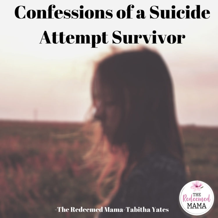 Image of a woman with the text "Confessions of a Suicide Attempt Survivor"