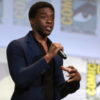 Chadwick Boseman speaking at the 2016 San Diego Comic Con International, for "Black Panther", at the San Diego Convention Center in San Diego, California.