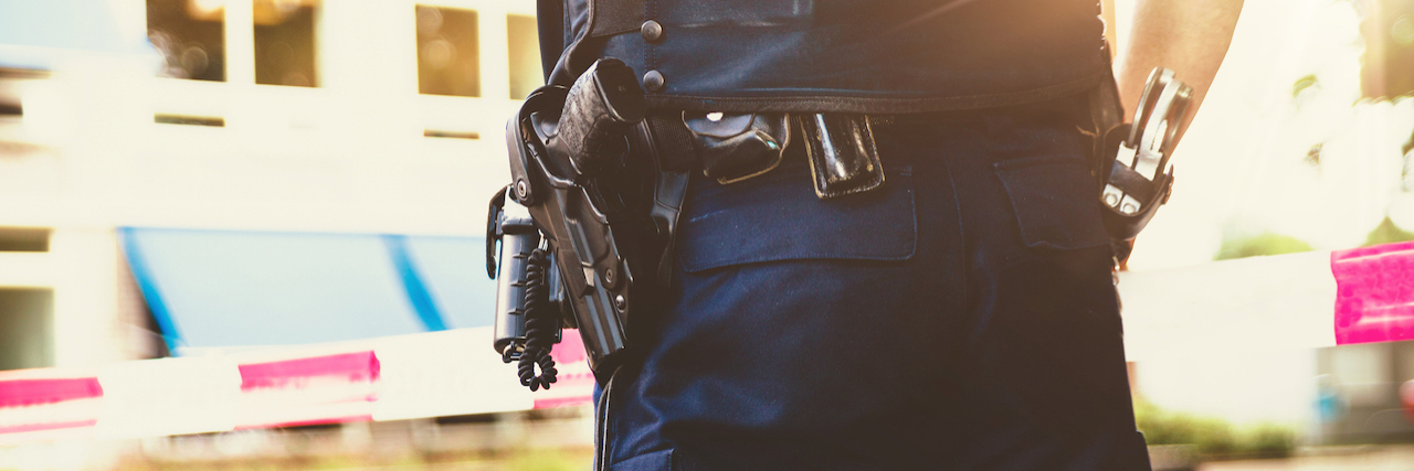 Autistic Teenager Shot by Police During Crisis Intervention Call Policeman on crime scene