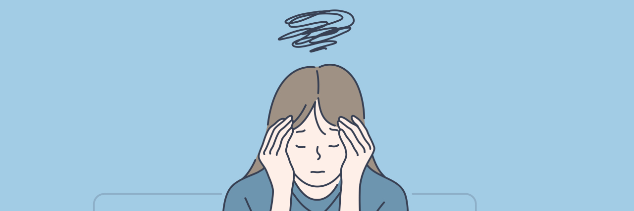 21 'Unconventional' Ways People Cope with Migraine An illustration of a woman holding her head in bed