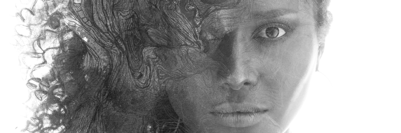 What You Should Know About Pulmonary Fibrosis artistic portrait of a woman merged with painting