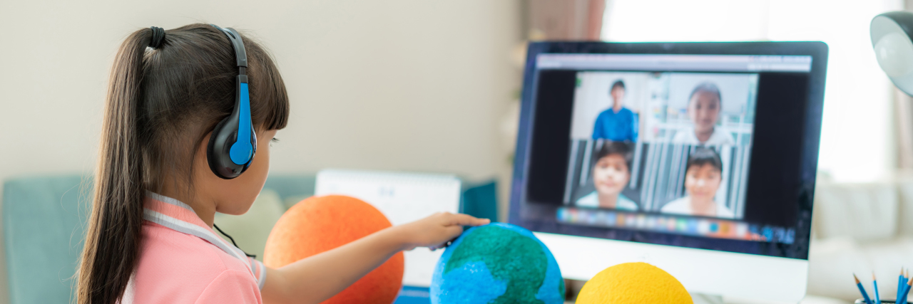 24 Tips for Homeschooling an Autistic Student Asian girl student learning online.