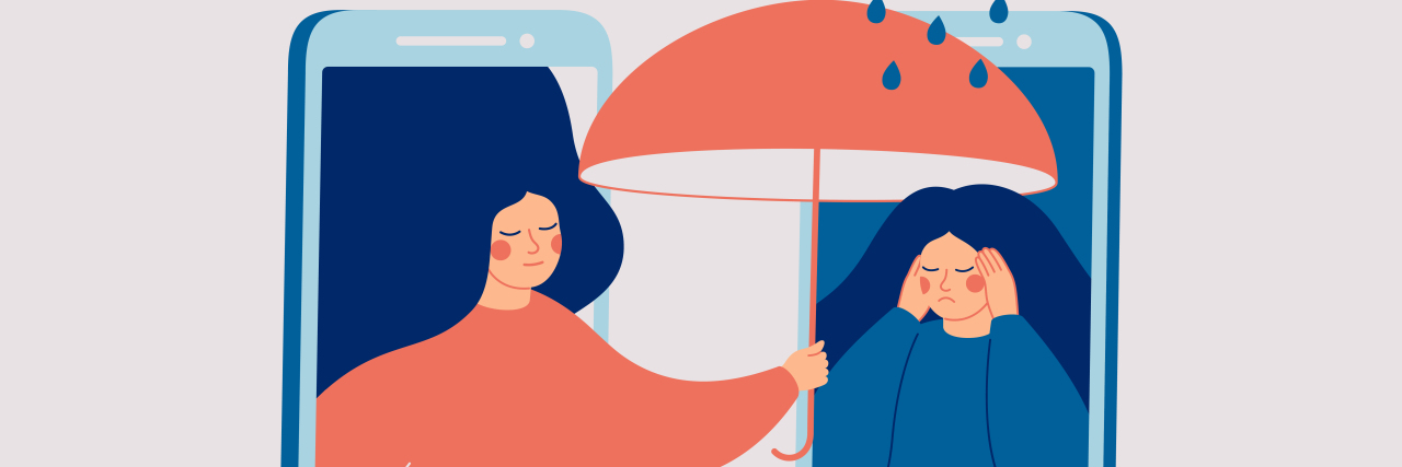 Please Don't Tell Your Friend With Chronic Illness They'll Get Better Girl comforts her sad friend over the phone.