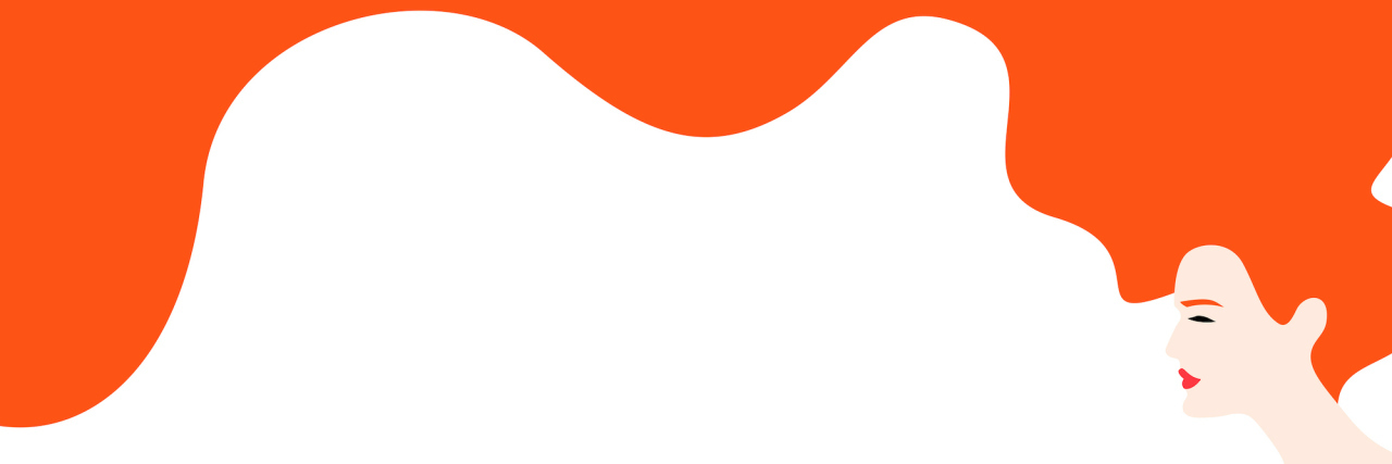 Adjusting Expectations During COVID-19 While Healing From Trauma illustration of woman with red hair on white background