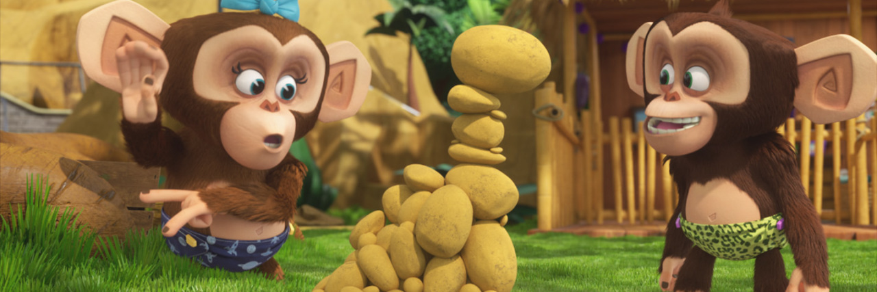 'Madagascar: A Little Wild' Includes Deaf Characters and ASL Chimpanzee siblings Pickles and Dave in a scene from “Madagascar: A Little Wild” communicating via ASL