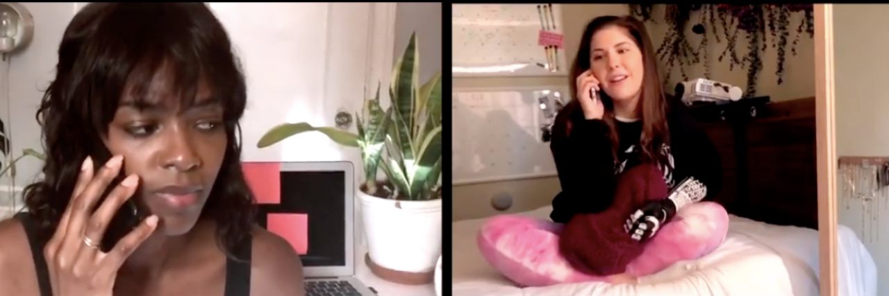 Recreated 'Mean Girls' Scene Shows Disability Representation Four women with disabilities on a phone call. They are recreating the four-way call from the movie 'Mean Girls'