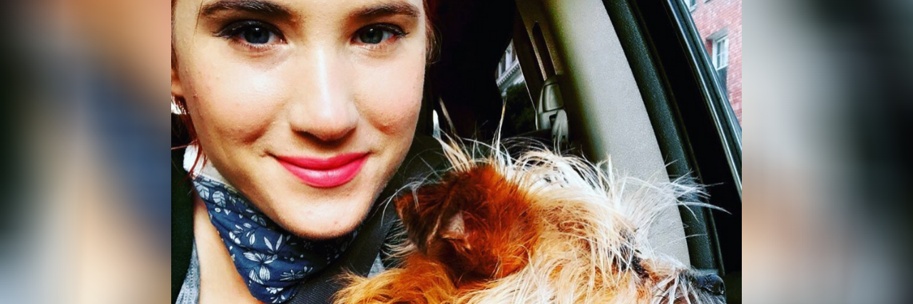 When I Realized My Mental Illnesses Are Disabilities Rae with her dog Anchovy.