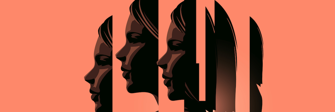 Treating My Lyme Disease Helped My Mental Health Symptoms Too Illustration of woman's face separated into long pieces