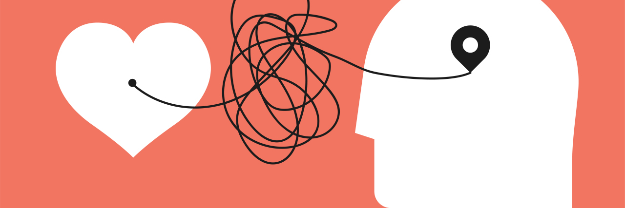 Talk About Trump's COVID-19 Recovery Harms People With Chronic Illness Illustration where a heart is connected to someone's brain through mangled wires