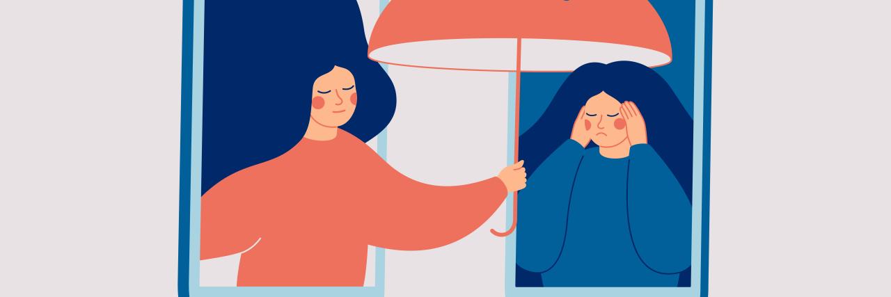 18 Signs 2020 Is Taking a Toll on Your Mental Health Girl comforts her sad friend over the phone.