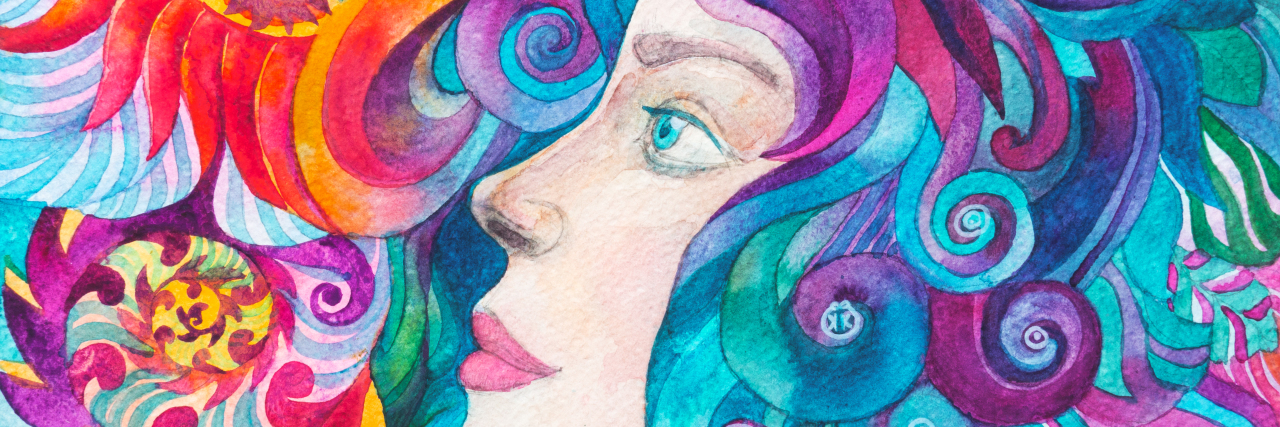 4 Tips for Managing Chronic Pain Without Spending a Penny Watercolor painting of a woman.