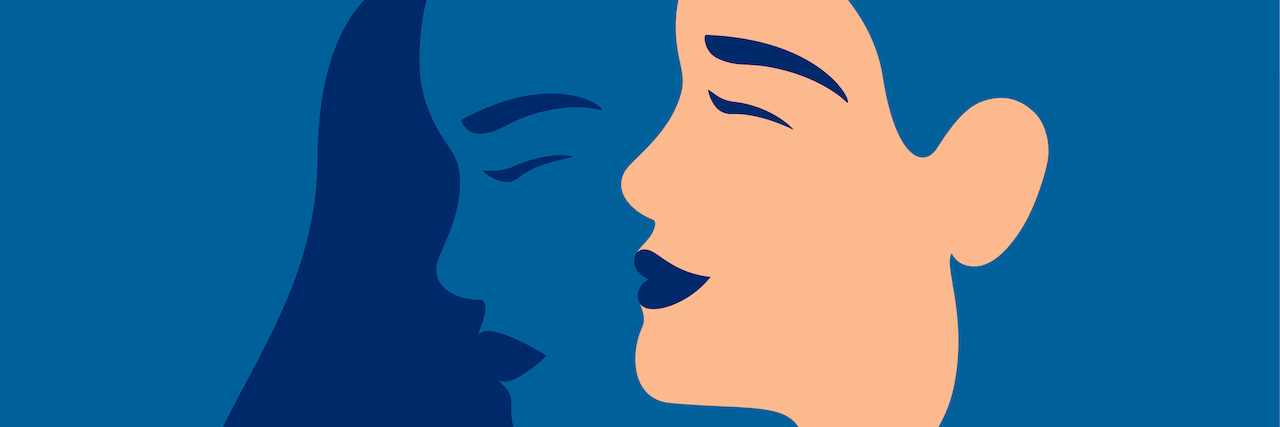 Living and Functioning With Hidden Anxiety and Depression An image of a young woman. She's smiling, but her shadow image is sad