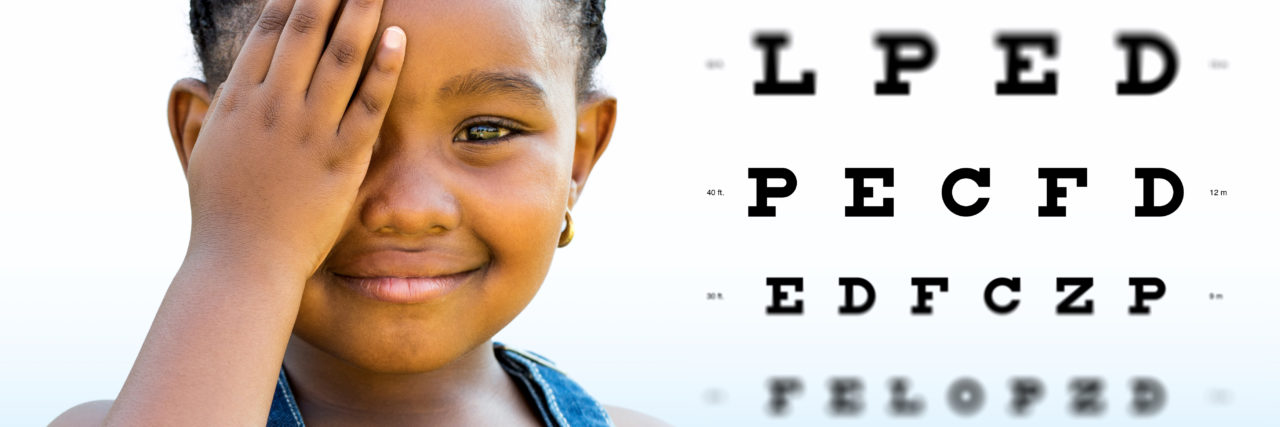Why World Sight Day Is So Important African girl testing vision.