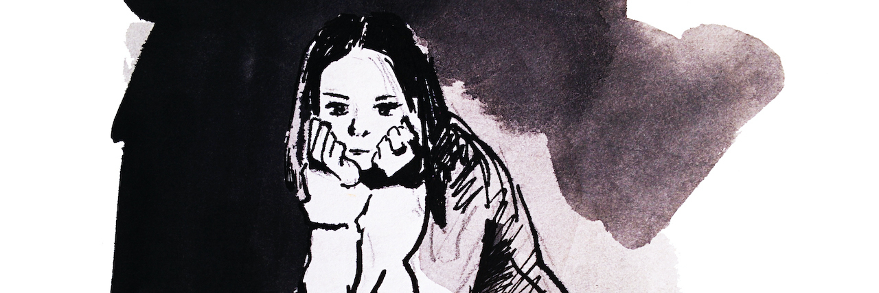 Helping Parents Identify if Their Child Is Being Bullied Watercolor of girl sitting with her head in her hands