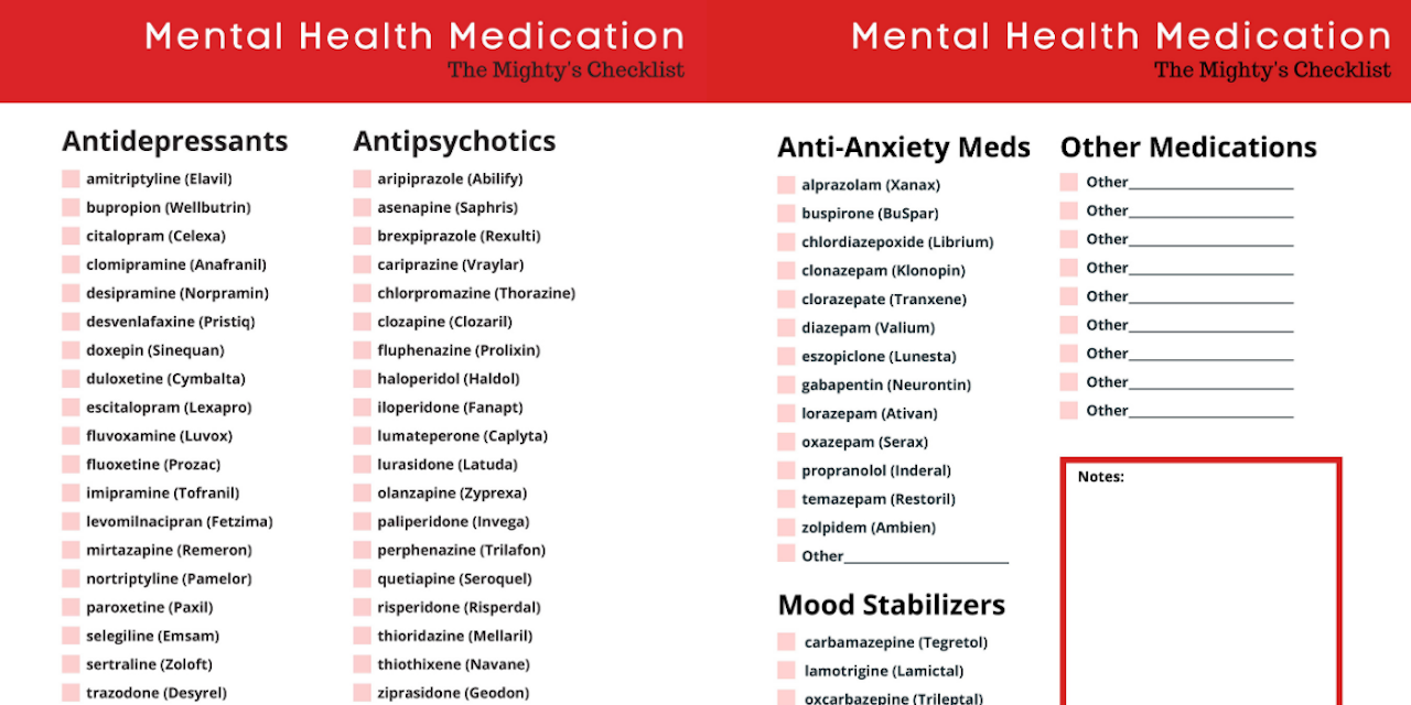 The Mightys Free Downloadable Mental Health Medication Tracker 