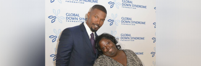 Dixon and Foxx at a Global Down Syndrome Foundation event
