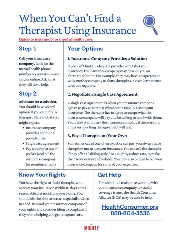 When You Can't Find a Therapist Using Insurance (click to download flyer)