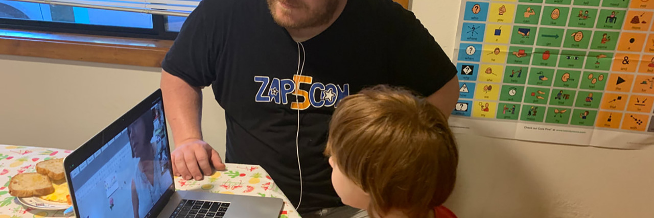 Inclusion During Distance Learning Is Failing My Son With Disabilities Benny attending Zoom kindergarten.