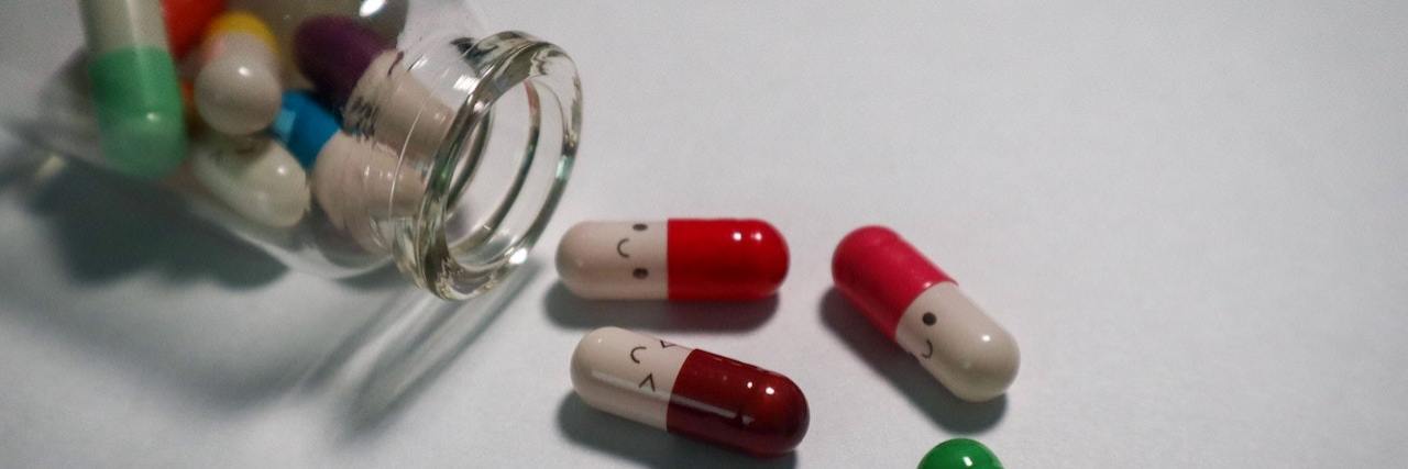 Problem When Comparing Antidepressants to Insulin Pills coming out of a jar