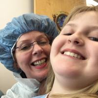 Michele and Elouise in the hospital