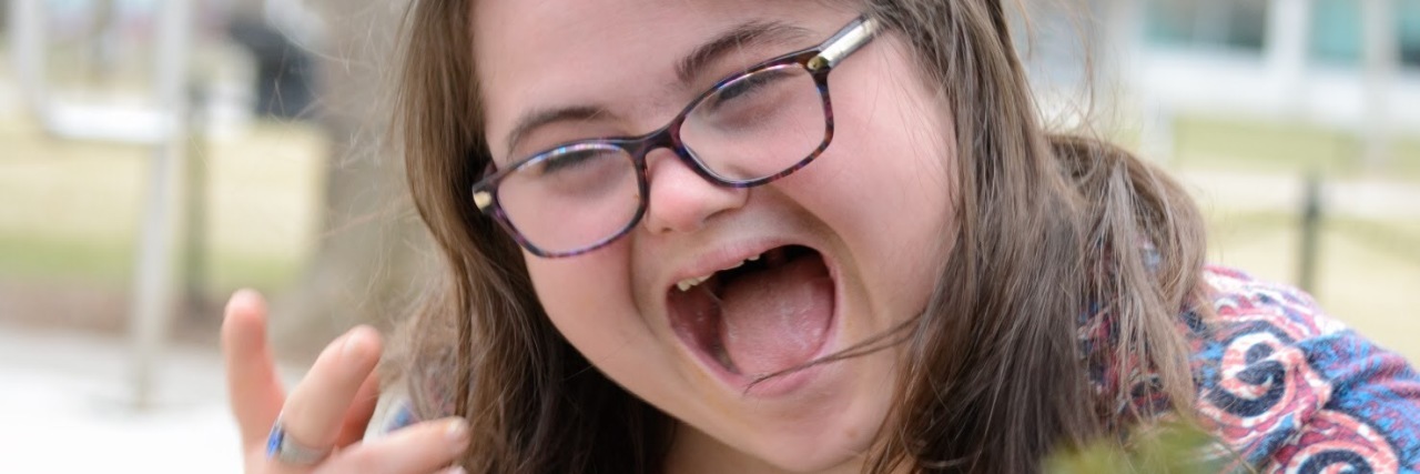 What I Want New Parents of Children With Down Syndrome to Know Rachel laughing.