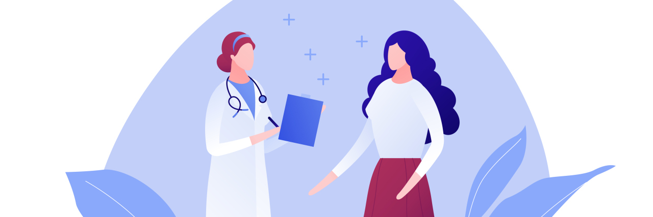 How Often People Lie to Their Doctors (and Why It Needs to Change) illustration of a female doctor talknig to a woman
