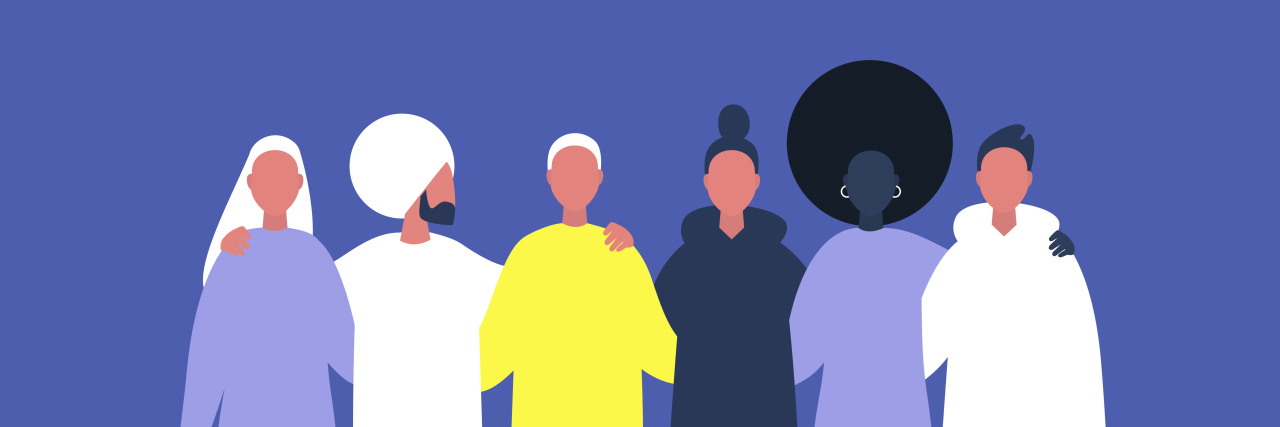 To Trauma Survivors Coping With the Election diverse group of friends standing together