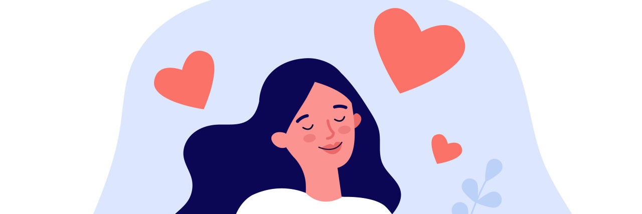 Learning to Love My Body 15 Years After Cerebral Palsy Surgery Happy woman hugging herself.