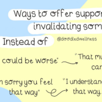 Ways to offer support without invalidating someone
