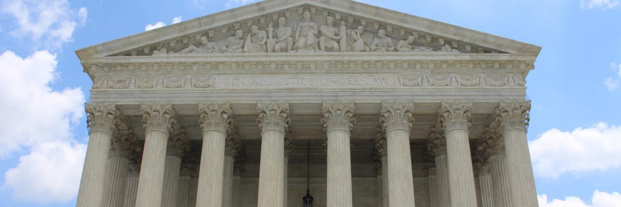 Front of the U.S. Supreme Court building in Washington, DC