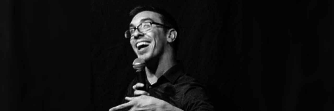 Why Comedy Isn't Too Disabled-Friendly Martin doing stand-up comedy.