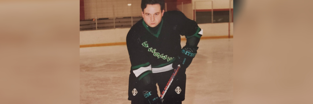 How Hockey Helped Me Achieve My Goals With Learning Disabilities Mikey playing hockey.