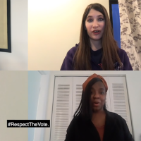 Screenshot from "Respect the Vote" PSA featuring a racially diverse group of people with disabilities.