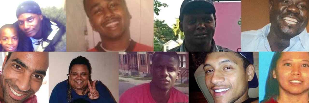A collage of BIPOC people killed by the police