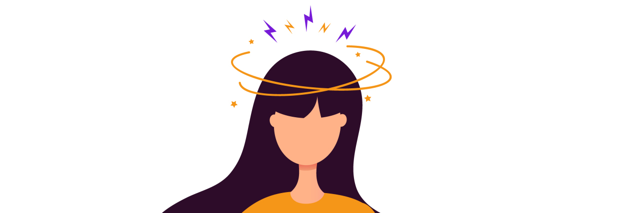 The Chant I Developed to Ease My Headaches Drawing of woman with headache.