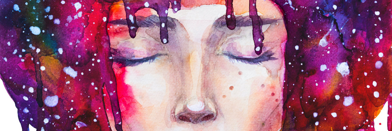 A Woman Who Didn't Know Love Without Pain A woman with colorful hair