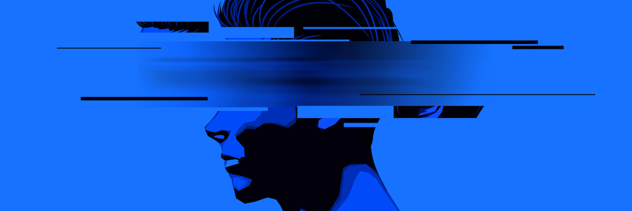 The Rare Cases Mental Illness Does Result in Violence An illustration of a man with a partially obscure face.