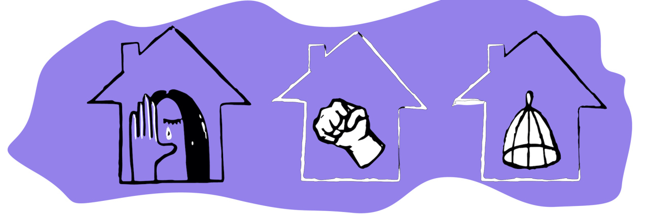 Taking Care of an Aging, Abusive Parent An illustration representing bad home situations