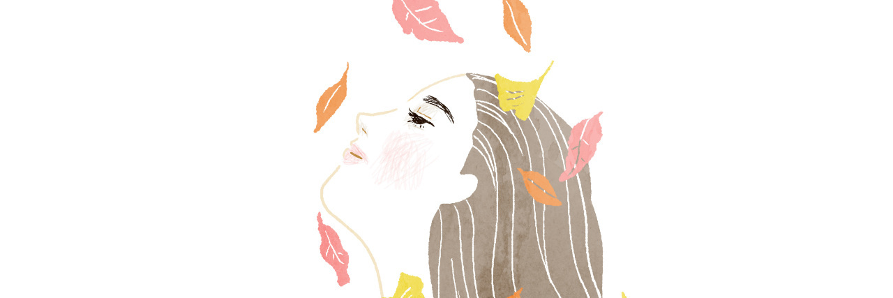 Loving My Body Despite Its Limitations Due to Chronic Illness Woman watching the fallen leaves.