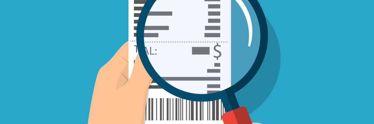 Congress to Curb Surprise Medical Bills in New Spending Measure Illustrated hands holding a receipt and inspecting it with a magnifying glass