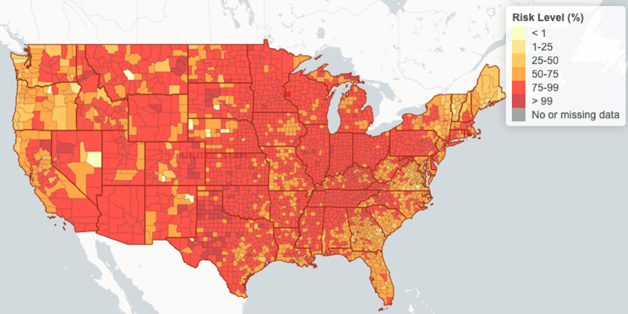 Use This Map to Calculate the COVID-19 Risk of Your Next Gathering ...