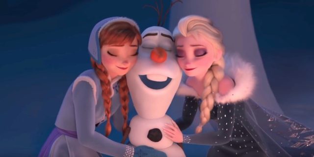 How My Trauma Taught Me Some People Are Worth Melting for Elsa and Anna from the movie 'Frozen' hugging Olaf the snowman