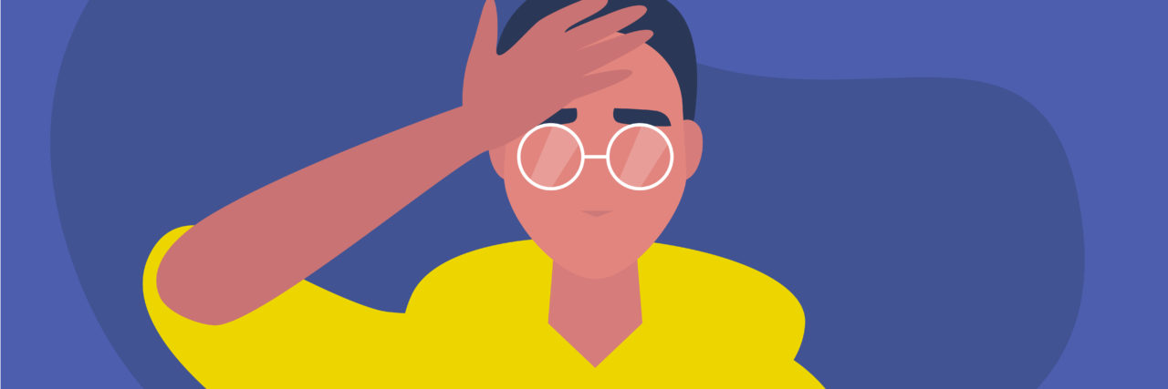 What is Clinical Perfectionism? illustrated woman with hand on head