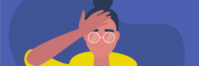 Illustration of person doing the facepalm gesture