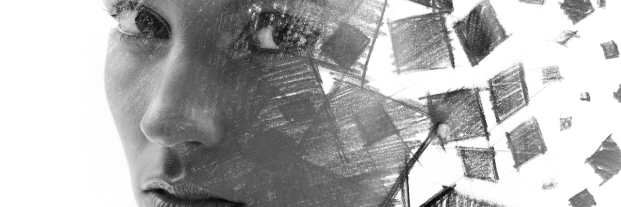 Pandemic Fatigue When You Struggle With Chronic Illness Paintography. A portrait of young woman combined with an abstract illustration.