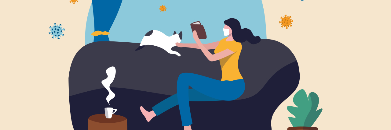 15 COVID-19 Self-Care Rituals for 2021 woman with mask on engaging with self-care